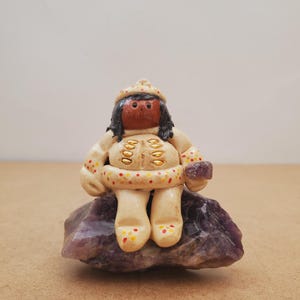 Folk Art Inuit/Native American Pottery Sculpture Hand Carved Inuit Sculpture Carving Native North American Art Aboriginal Art Eskimo