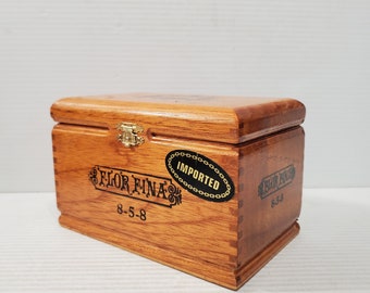 Vintage Brand Cigar Box, Empty Cigar Box, Storage, Keepsake Storage, Collectible wooden box