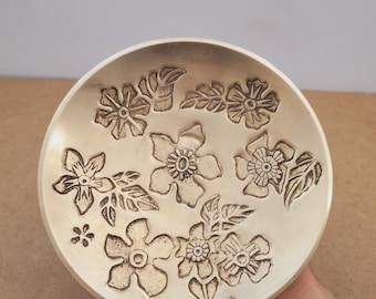 Vintage 1950-tal / Tvålkopp i mässing / Tvålhållare i massiv mässing Tvålpump Vintage badrumsinredning Vintage inflyttningspresenter Vintage mässing