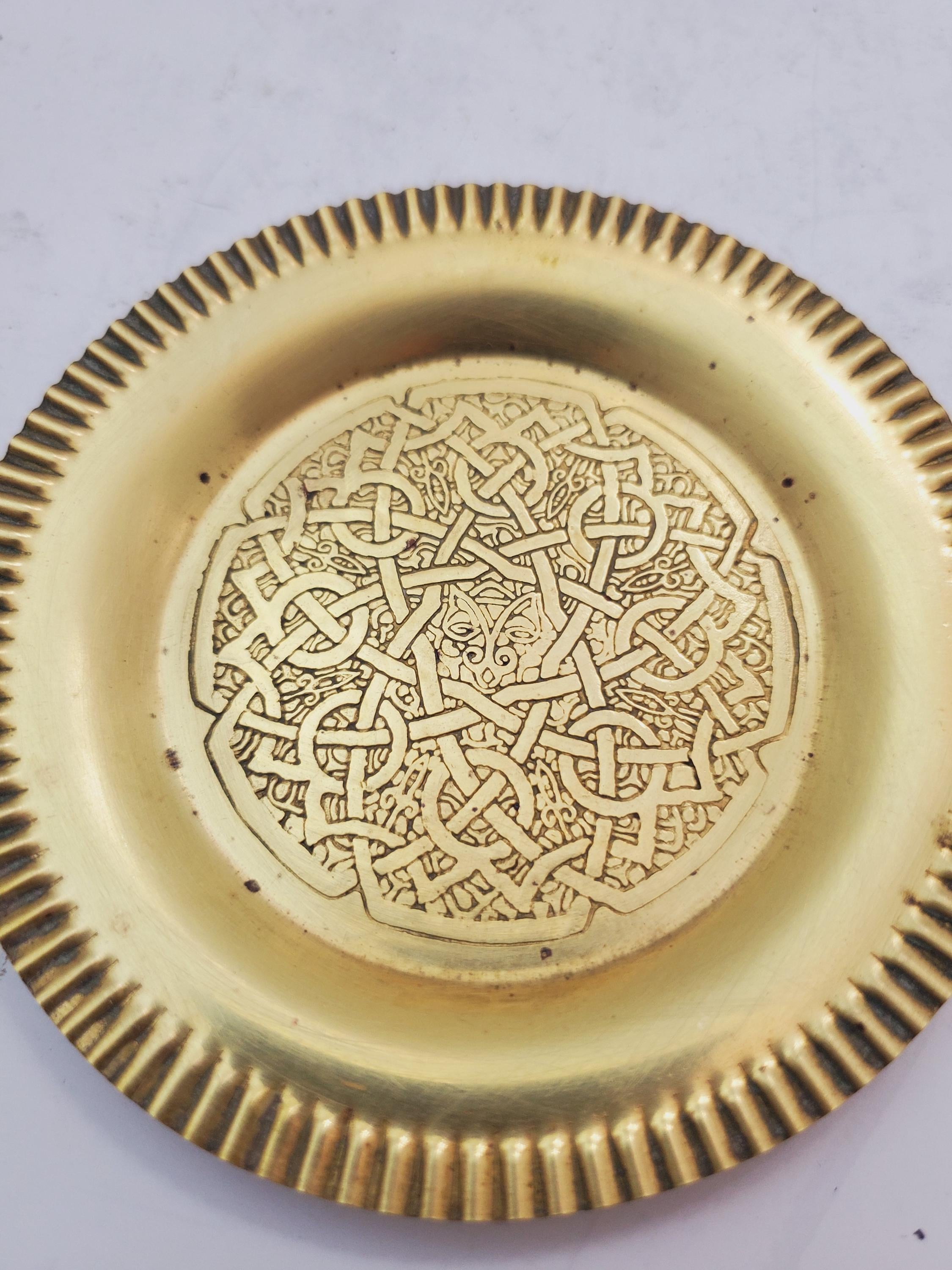 醍醐寺　真鍮プレート　記念品　レア ヴィンテージ真鍮プレート、小さな真鍮プレート、彫刻された装飾品