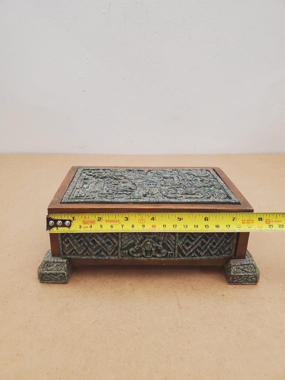 Azt Box Vintage Zarebski Original Mexican art jewelry box Azt… - Gem