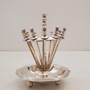 Sword Cocktail Picks Set by F.B. Rogers Silver Co. (12 Picks) - Art Deco Style Sword Cocktail - set of silver-plated sword cocktail picks