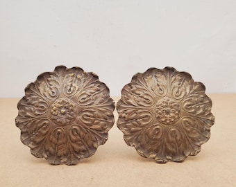 Pair of 2 Vintage Bronze solid brass Hook Or Curtain Tie Back Wall Mounted Hook Home Decor Gift Tieback Coat Hanger Holder Golden Luxury