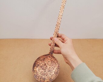 Vintage Copper Kitchen wall Ladle 1950s Copper Ladle Kitchen Utensil soup ladle Copper  Spoon Louche Handle Ladle Kitchen Copper