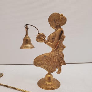 Vintage Brass Bell - Solid Brass Bell with Charming Tone - Home Shrine Altar Tools - Meditation - Decor