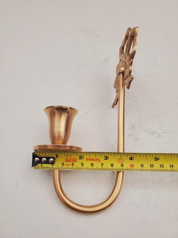 ヴィンテージ真鍮壁取り付け用燭台キャンドルホルダー真鍮壁