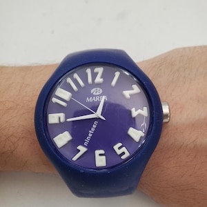 blue and white tone, womens , men , kids fashion watch