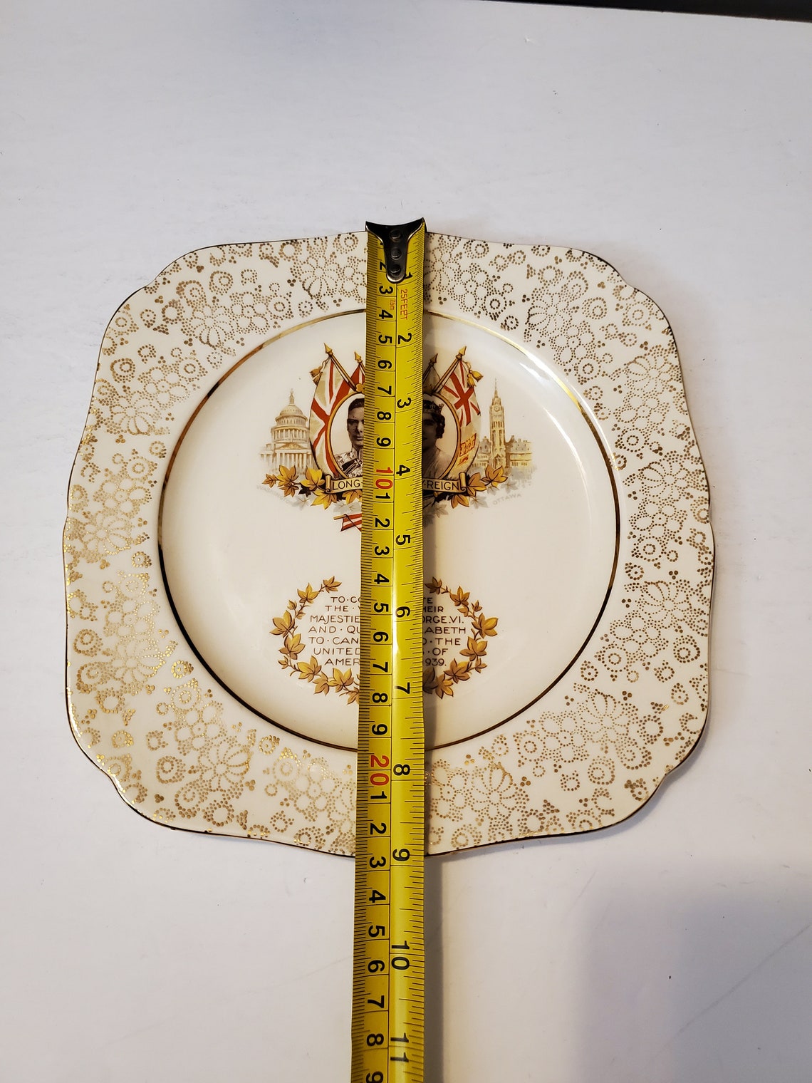 Ceramic plate Queen Elizabeth 1939 Royal Visit to Canada & Etsy