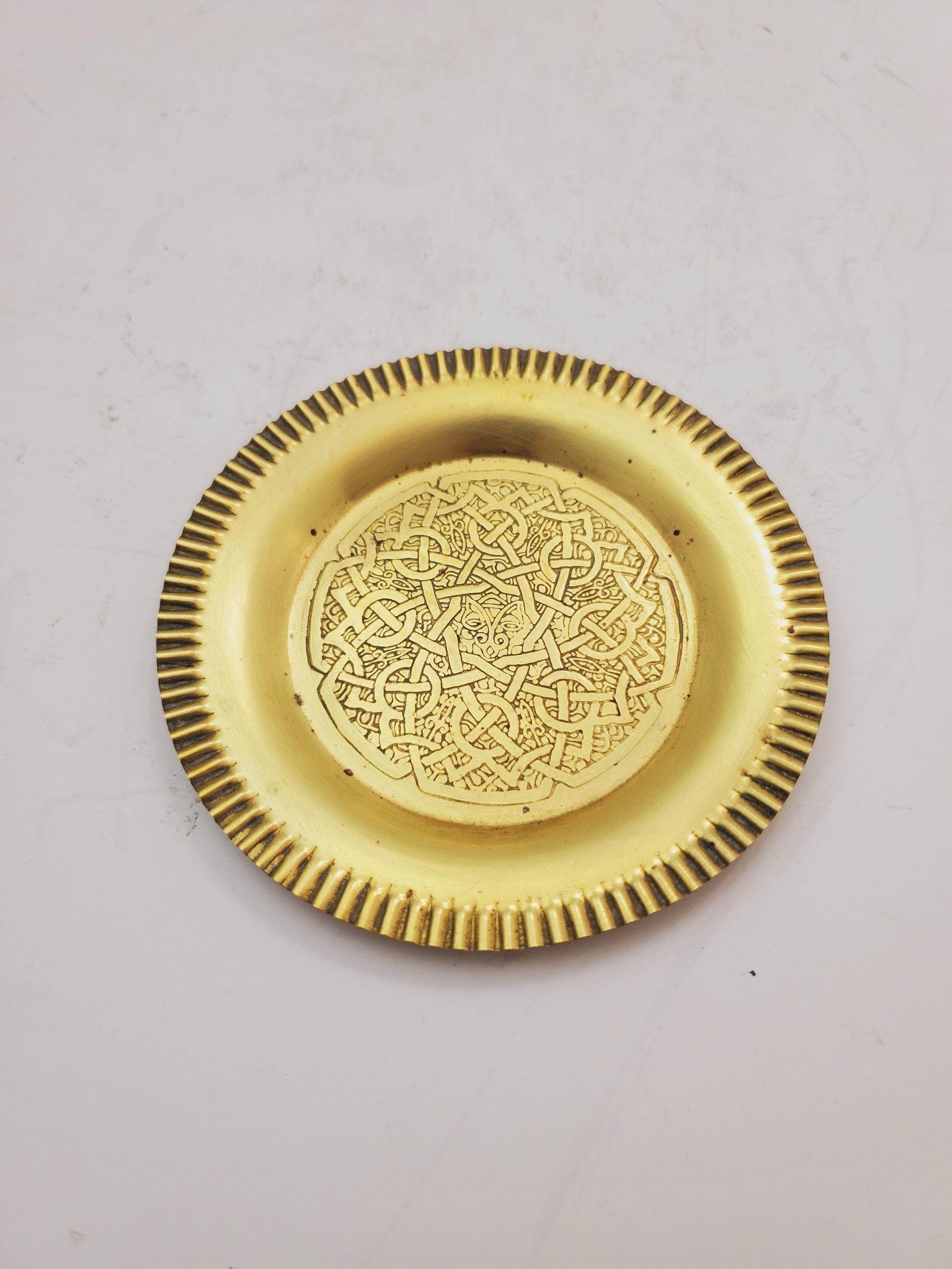 醍醐寺　真鍮プレート　記念品　レア ヴィンテージ真鍮プレート、小さな真鍮プレート、彫刻された装飾品