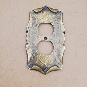 Placa de interruptor de luz, placa de interruptor, placas de tomada, dourado, latão antigo, plugue, interruptor basculante, placa GFI, estilo shabby chic