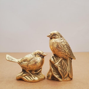 ヴィンテージ真鍮製 BIrks 鳥の置物、真鍮鋳造置物、真鍮製鳥の像