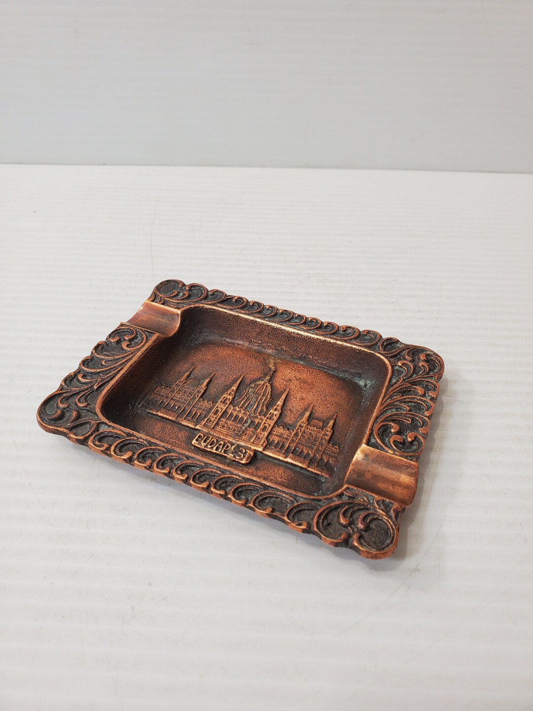 Vintage Small Copper Ashtray / Vintage Copper Souvenir Ashtray Etsy
