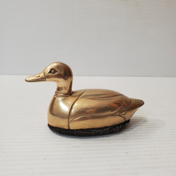 Vintage Brass Duck, Mid Century Home Decor, Woodland Creature, Brass Figurine, Lake House Decor, Ducky, Lake House, Decor