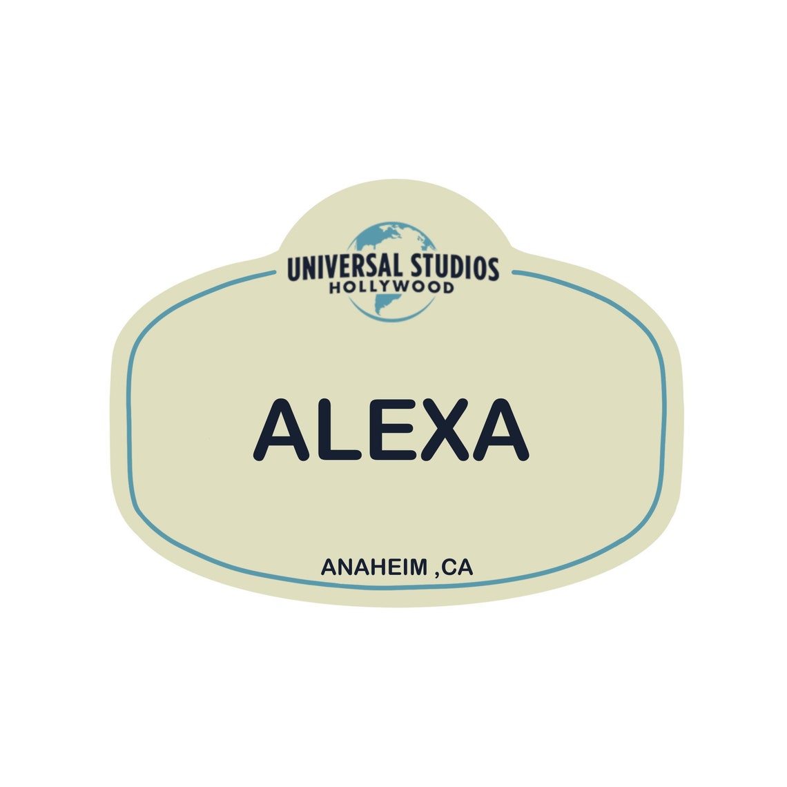 Custom Universal Studios Orlando Team Member Name Tag Sticker Etsy