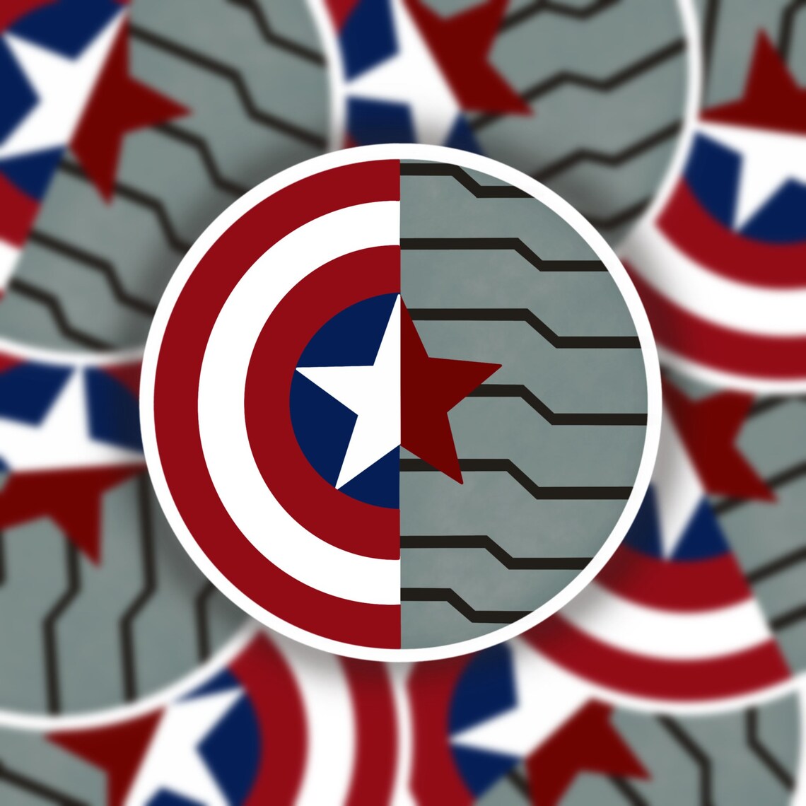 Captain America Winter Soldier Shield Sticker Vinyl Sticker | Etsy