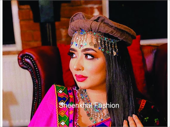 Afghan Pakol With Feather Chitrali Hand Made Pakol Hat Traditional