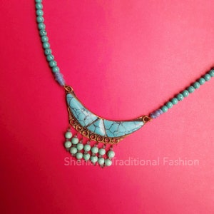 Beautiful old vintage Afghani lapis lazuli color Necklace Antique Necklace