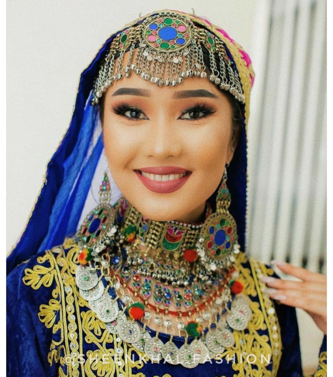 Afghan Jewelry Set Hand Made Afghani Necklace and Earings Afghani