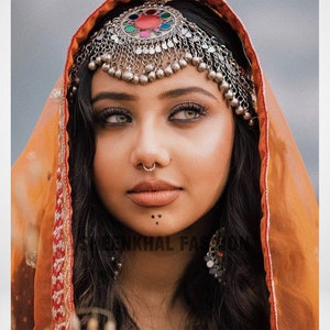 Afghan Mathapati Afghan Jewelry Set Hand Made Afghani Head Piece