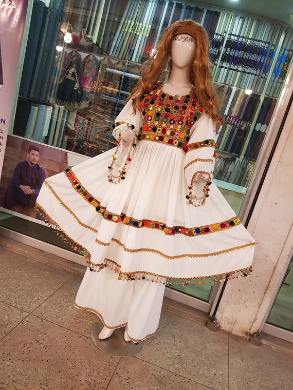 Afghan Dress for Women - Handmade Afghani Dress Afghan Dress for Women - Handmade Afghani Dress