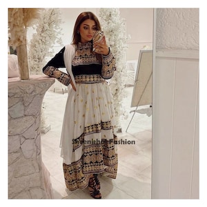 Traditional Afghan Dress With Full Hand Made Embroidery