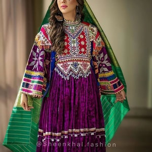 Traditional Afghan Dress - Bridal Afghani Dress