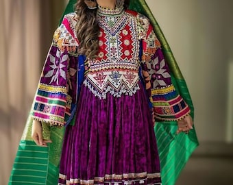 Traditional Afghan Dress - Bridal Afghani Dress