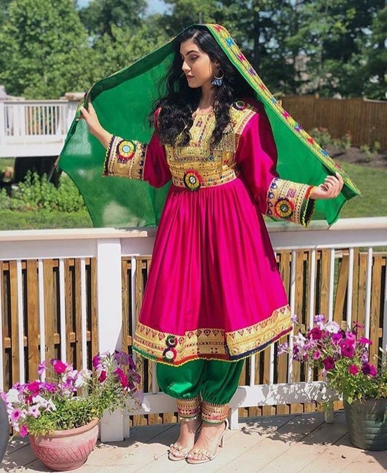 Afghani Red and Green Embroidery Beautiful Afghani Afghani Red and Green Embroidery Beautiful Afghani