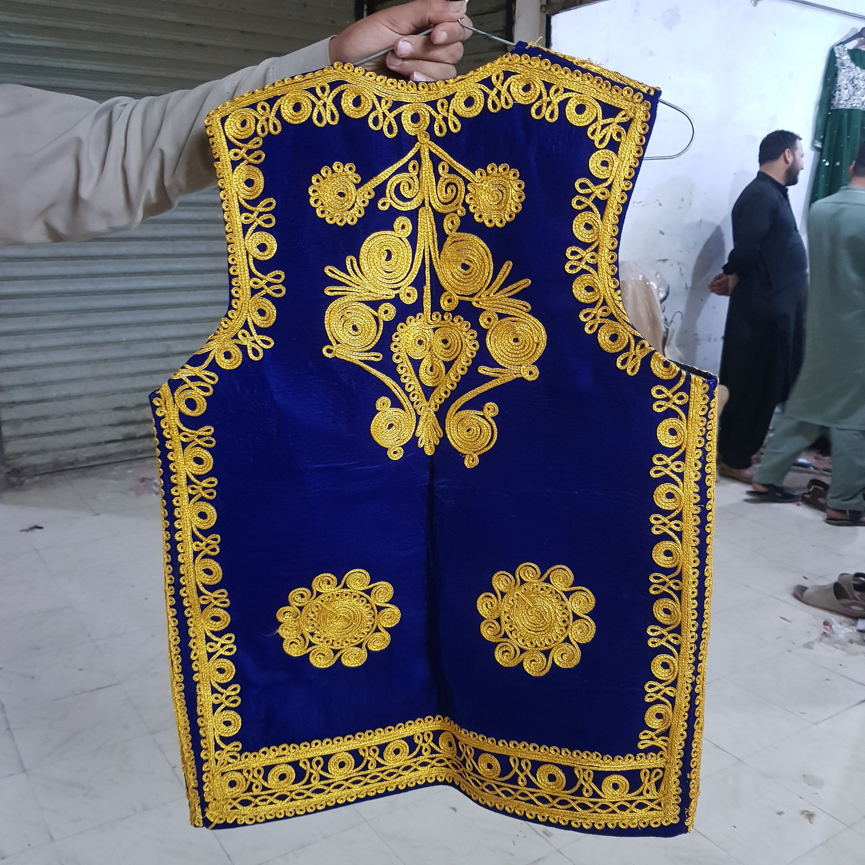 Afghan Traditional Waistcoat With Gold Embroidery Kuchi - Etsy