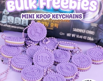 3D-geprinte mini Kpop-koekjessleutelhanger, bulk BTS-freebies, willekeurige Oreo-sleutelhanger