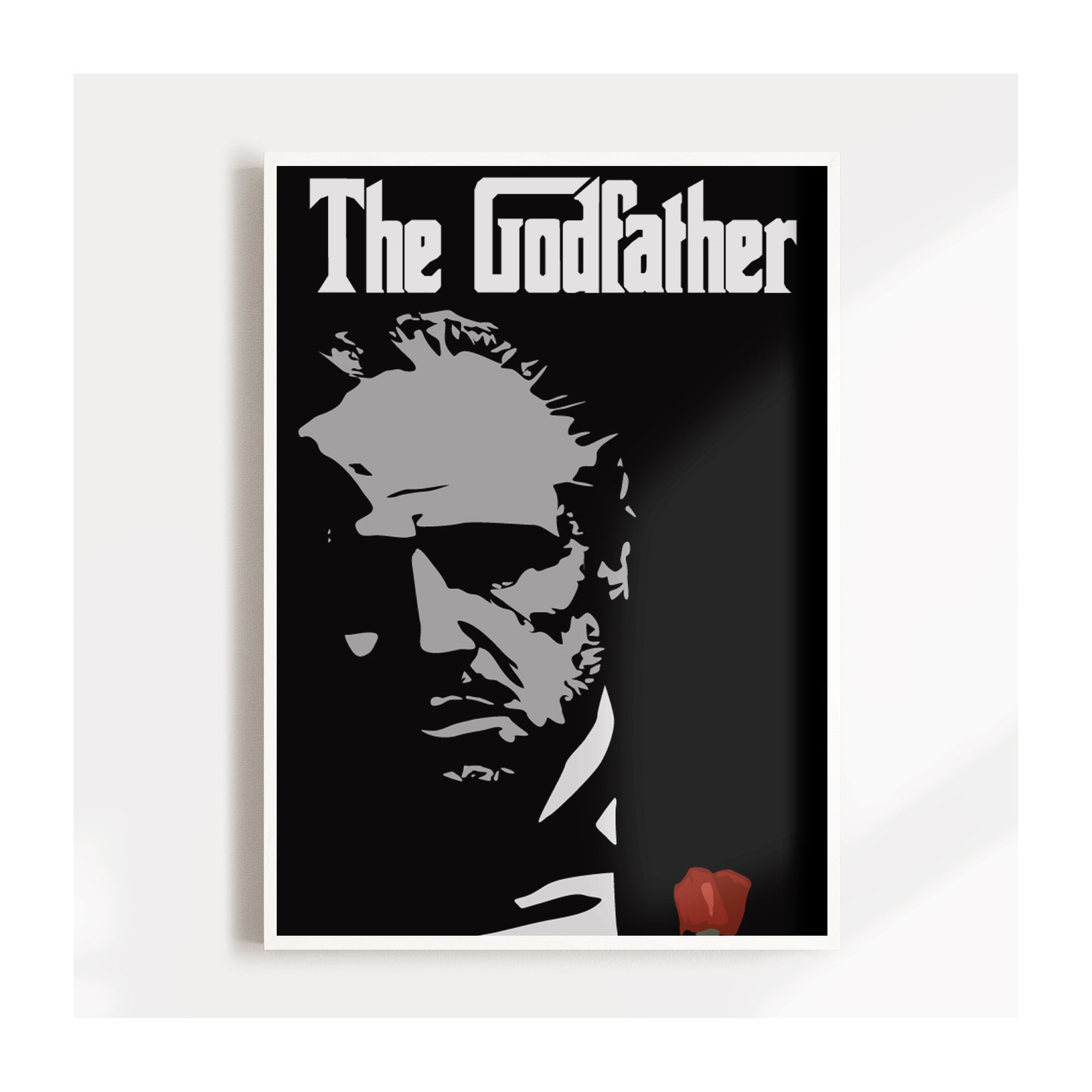 Discover The Godfather inspired Poster. Movie Minimalist Modern Art Print