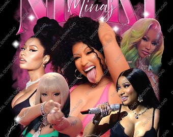 Nicki Minaj File Png, Nicki Minaj Tour 2024, Retro Nicki Minaj Design, Pink Friday 2 Airbrush Nicki Minaj Digital Download