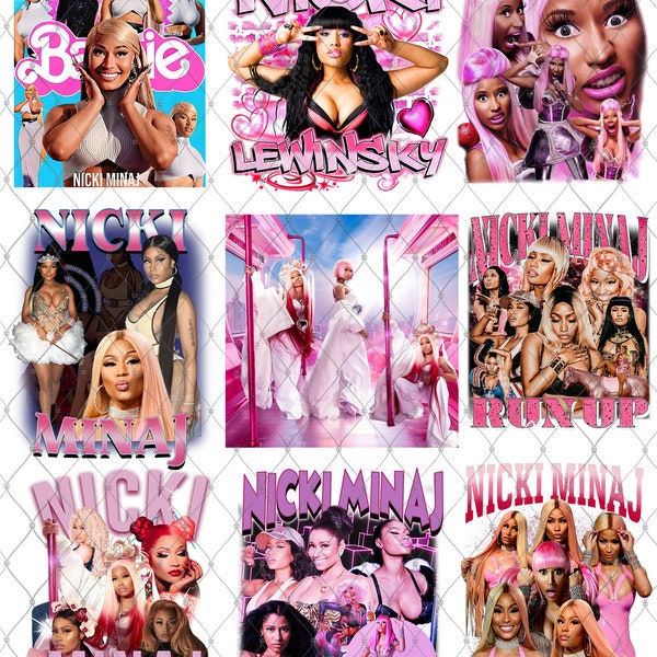 9 Datei Nicki Minaj Datei Design,Nicki Minaj Tour 2024 Png, Pink Freitag 2 Tour,Nicki Minaj Geschenk,Rapper Hommage Grafik