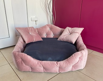 Cat bed pink  princess bed sparkles Dog bed Medium or small dog bed in pink cat owner gift