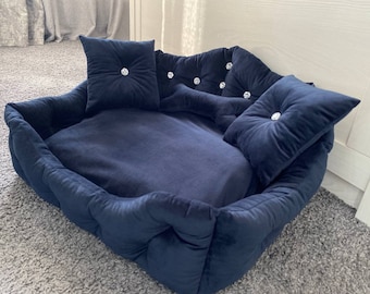Gift for a dog lover Large dog bed, Personalised bed , Extra large dog bed, Velvet dog bed, Custom dog bed, Dog sofa, Pet bed, Luxury dog be