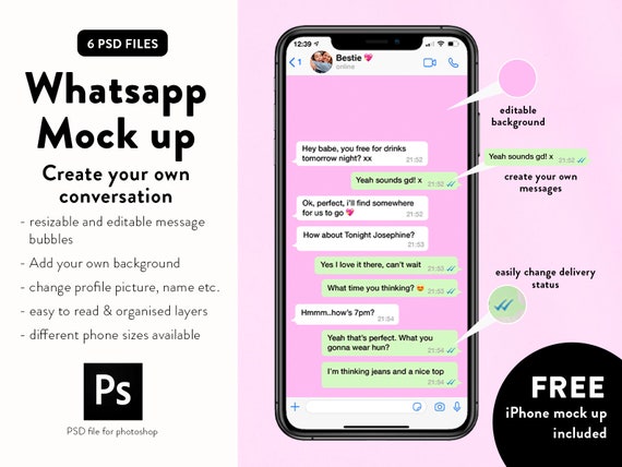 Whatsapp Conversation Mockup UK