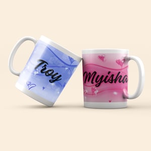 Custom Mug | 90s Airbrush Name on Mug | Personalised Gift | Graffiti Style | Mothers Day Gift