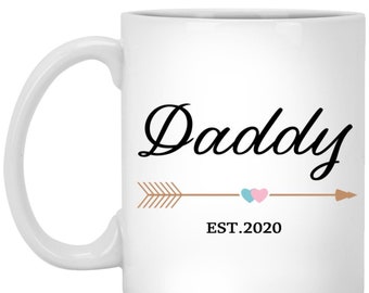 Personalized Coffee Mug Dad Est 2020 Coffee Mug Gift For Daddy Father/'s Day Gift