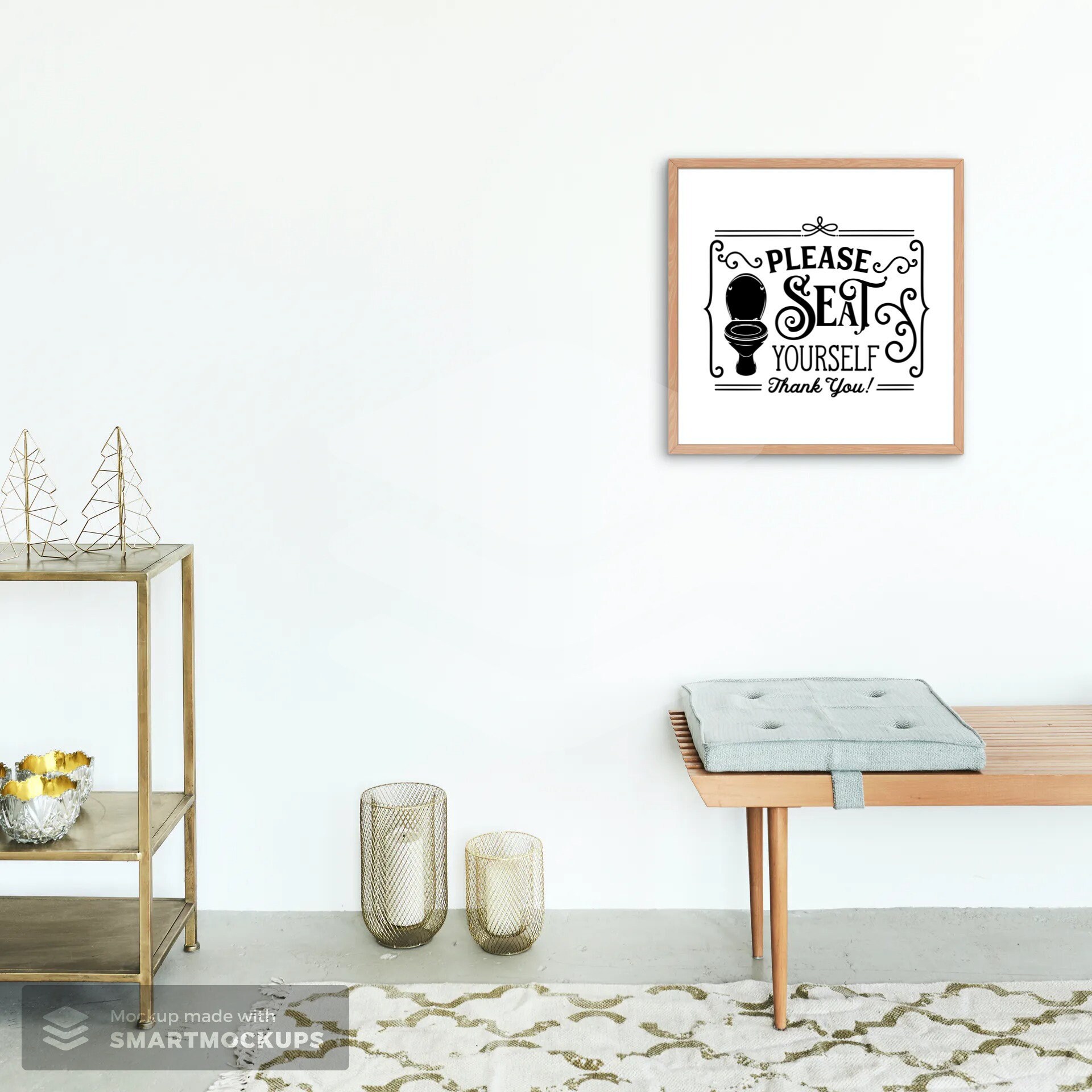 Bitte setzen Sie sich Badezimmer gerahmt Poster Badezimmer | Etsy