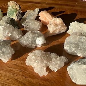 Assorted Zeolite Specimens + Apophyllite with Stilbite