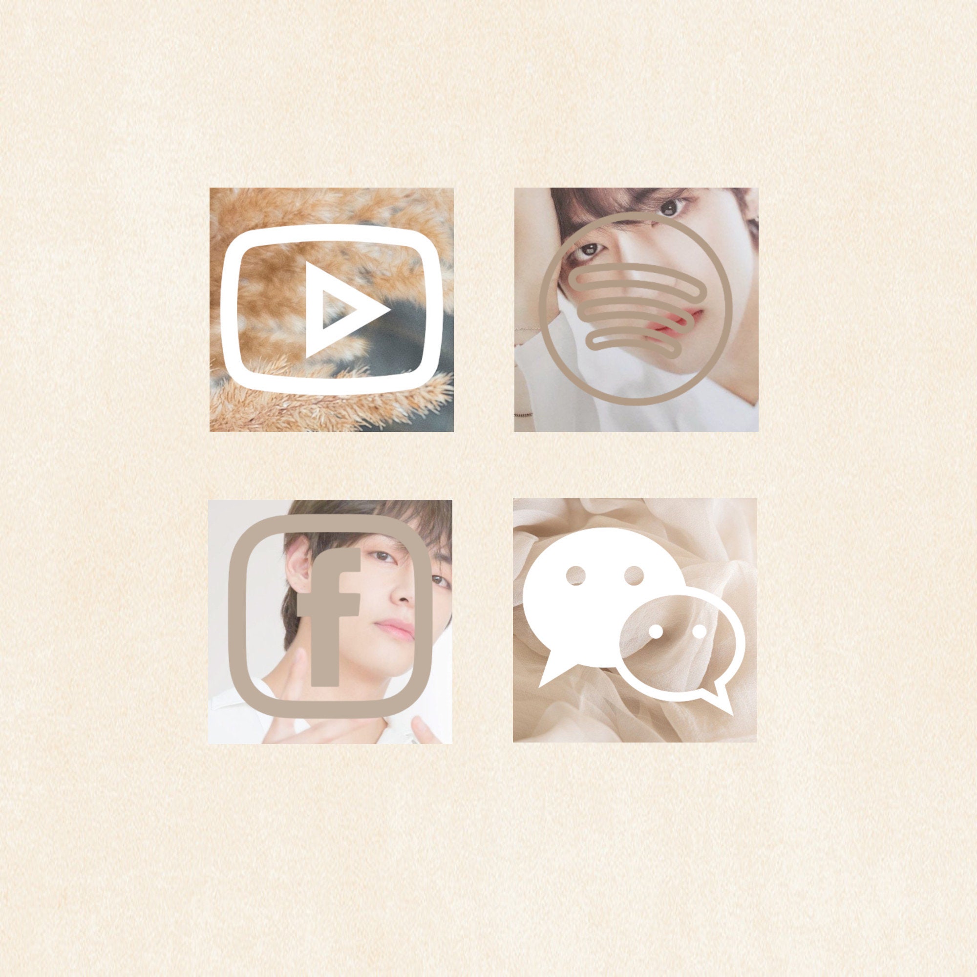 BTS V Aesthetic ios 14 icons Bangtan boys Etsy