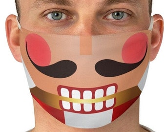 Mascherina Di Natale Rudolph Con Naso Rosso E Filtro - Morbida E Regolabile Unisex