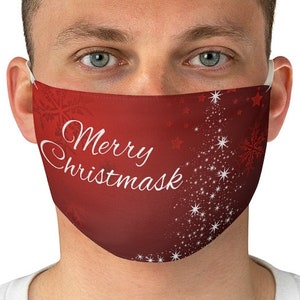 Merry Christmask mask Funny Christmas Holiday Fabric Face Mask