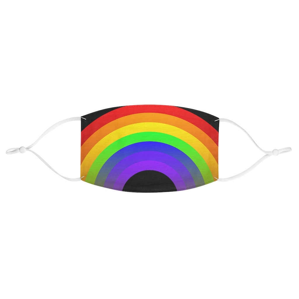 Rainbow Fabric Face Mask Etsy