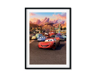 Disney Cars Poster Etsy Disney Cars Poster Etsy