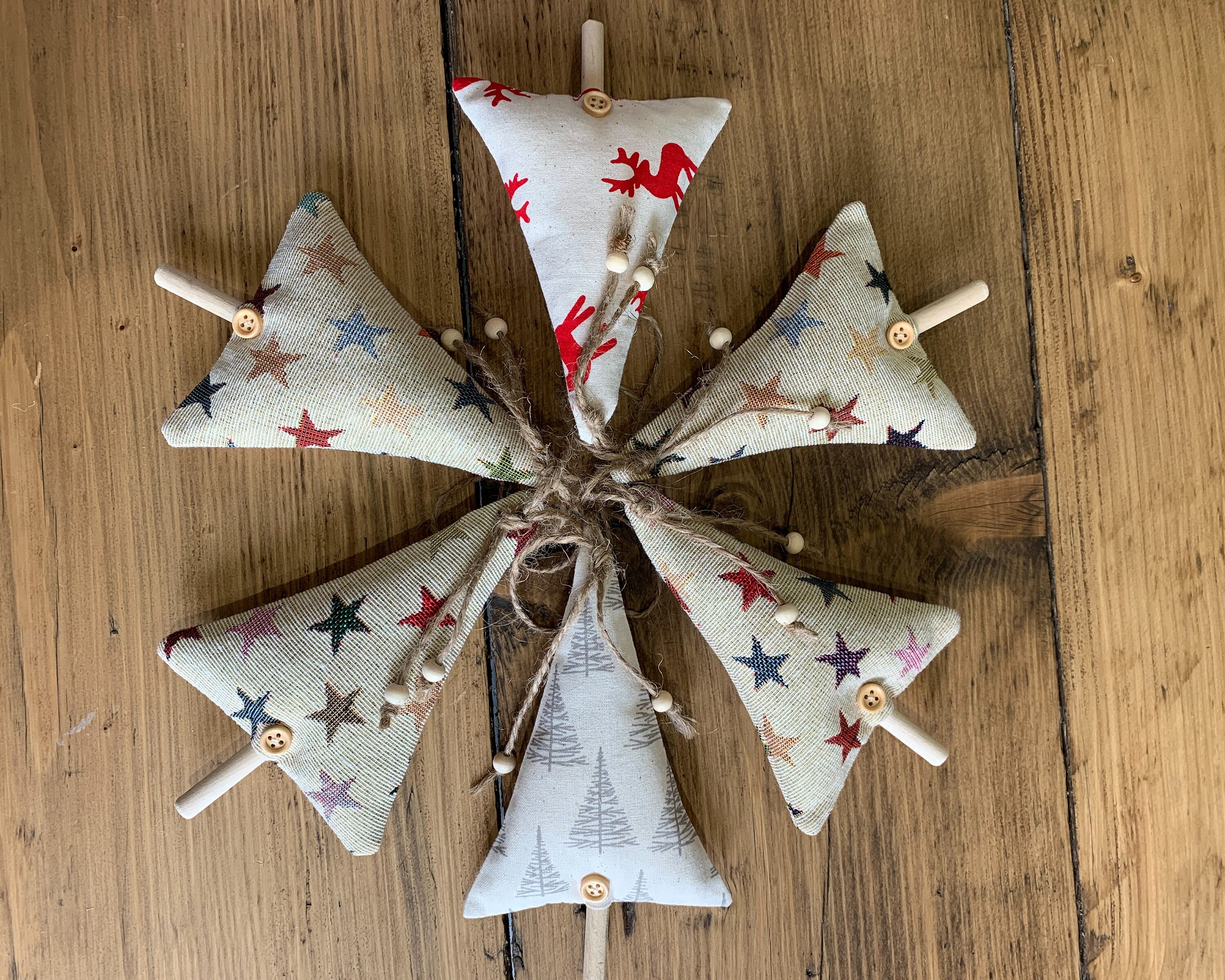Decoración del árbol de Navidad de algodón Scandi Etsy Decoración del árbol de Navidad de algodón Scandi Etsy