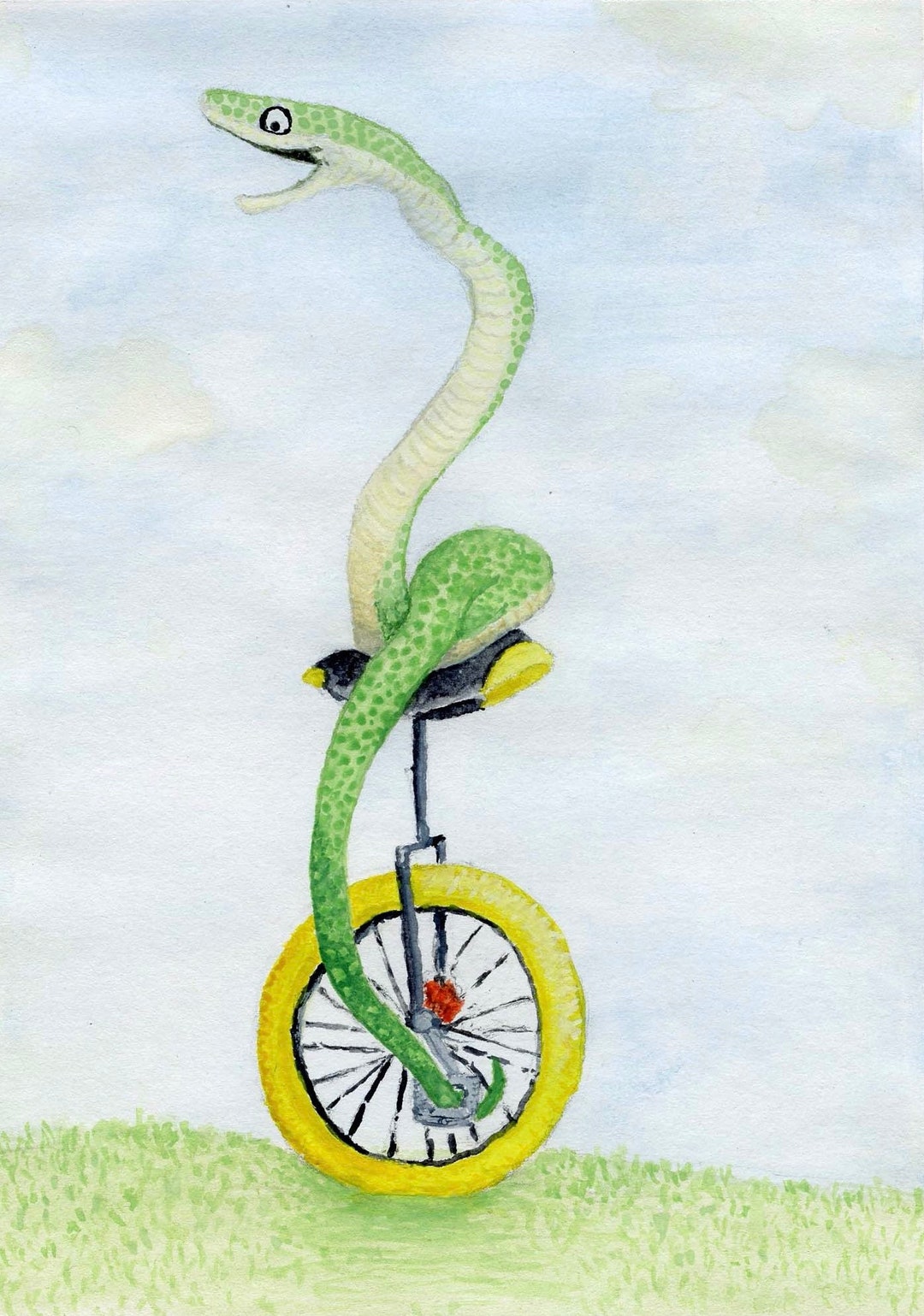 I Can Ride My Bike With No Handlebars Giclée Print Etsy