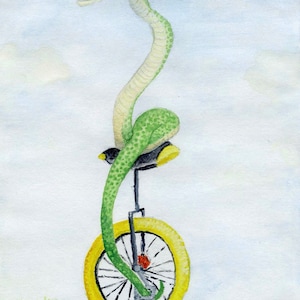Ik kan op mijn fiets rijden zonder stuur Giclée print