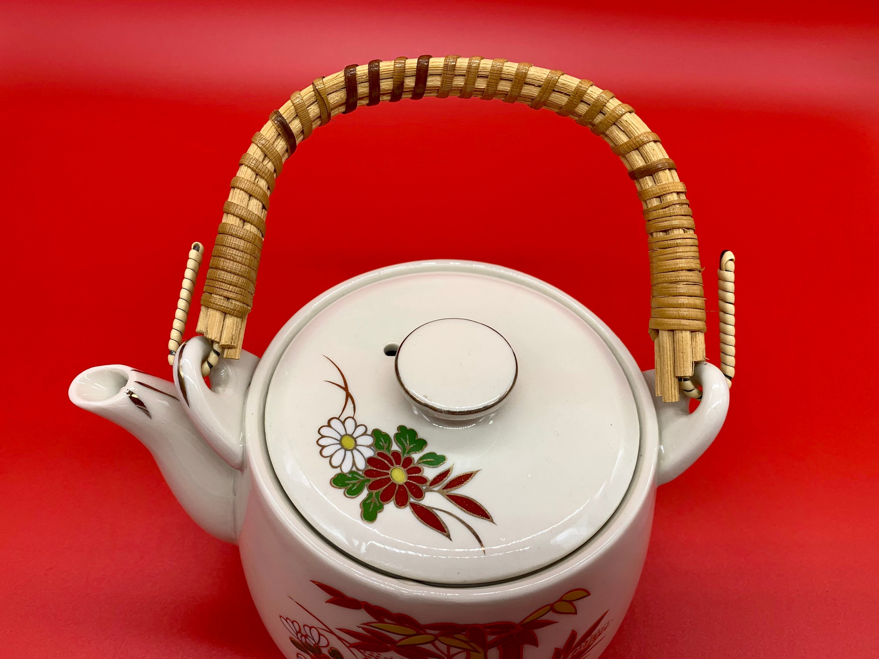 Vintage Japanese Bamboo Handled Teapot by ARMBEE San Francisco Etsy