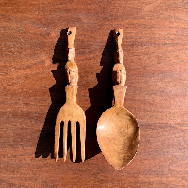 Wooden Filipino Fork and Spoon Wall Decor - Etsy